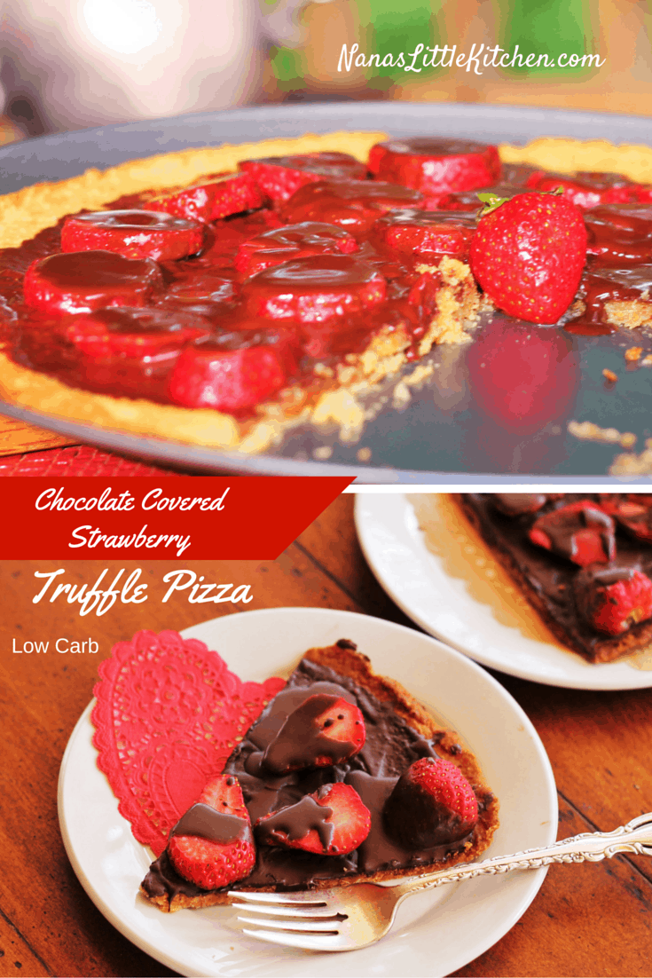Chocolate Covered Strawberry Truffle Pizza