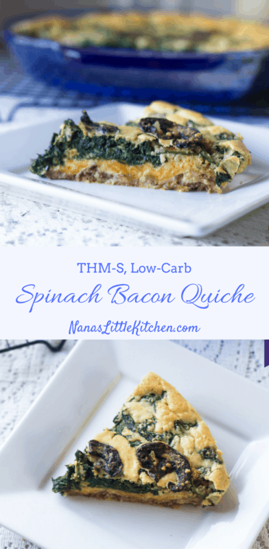 Low Carb Spinach Bacon Quiche